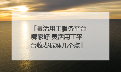 灵活用工服务平台哪家好 灵活用工平台收费标准几个点